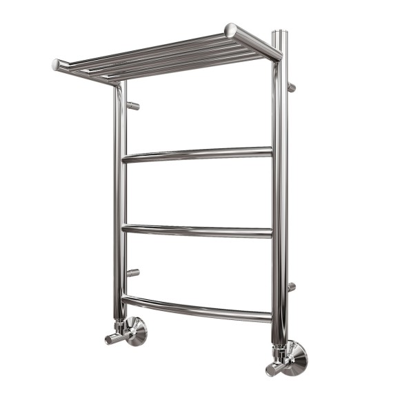 Полотенцесушитель водяной Point Афина PN04156P П3 500x600 с полкой, хром Полотенцесушитель водяной Point Афина PN04156P П3 500x600 с полкой, хром