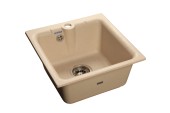 GRANFEST Мойка PRACTIК 420  1-чаша 417*417мм бежевый арт.GF-