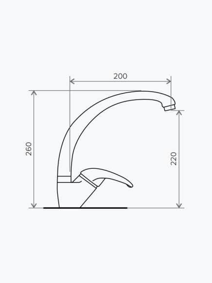 Смеситель кухонный TOLERO Высокий (беж №101)