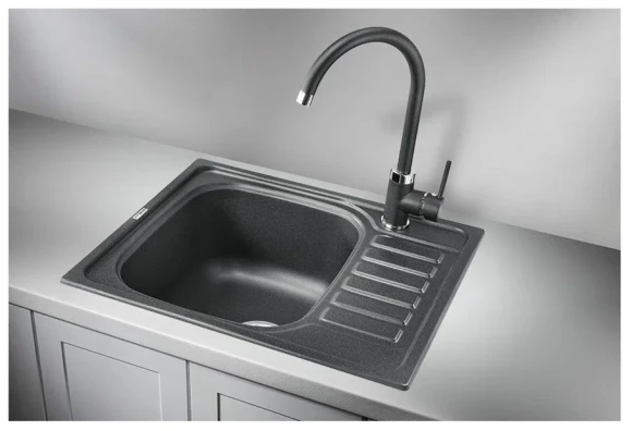 5801, ЧЁРНЫЙ, кухонная мойка, кварц 5801, ЧЁРНЫЙ, кухонная мойка, кварц