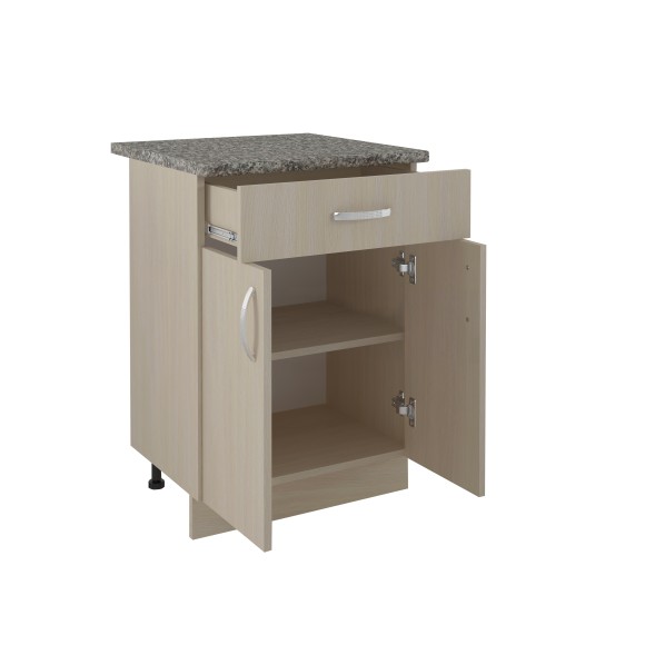 600 Стол рабочий/разделочный (1 ящик) - дуб млечный (60х84х43) 600 Стол рабочий/разделочный (1 ящик) - дуб млечный (60х84х43)