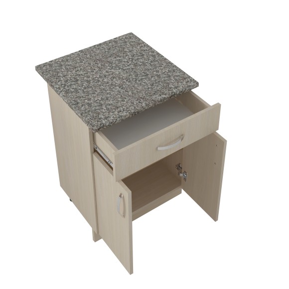 600 Стол рабочий/разделочный (1 ящик) - дуб млечный (60х84х43) 600 Стол рабочий/разделочный (1 ящик) - дуб млечный (60х84х43)