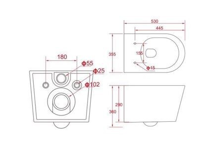 Сиденье ДП с доводчиком для унитаза SM9315 тонкое 