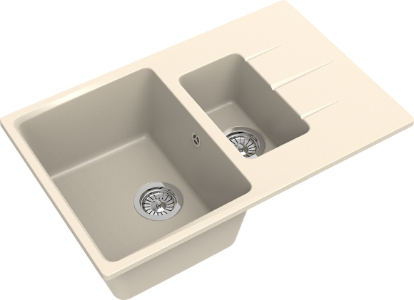 EWIGSTEIN Мойка GERD 60KF  1,5-чаши+крыло 780*500мм крем арт.EW-
