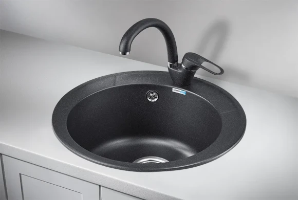 4802, ЧЁРНЫЙ, кухонная мойка, СтандАРТ кварц 4802, ЧЁРНЫЙ, кухонная мойка, СтандАРТ кварц