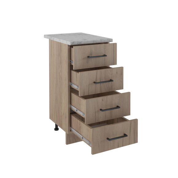 400 Стол рабочий/разделочный (4 ящика) - Дуб Бунратти (40*84*43)