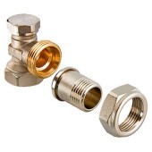 Вентиль запорный настроечный угловой 3/4"НРх3/4"ВР Comis