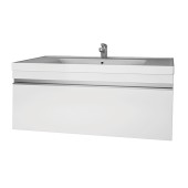 Тумба GRACE, 90 см, подвесная, 1 ящик, белый глянец