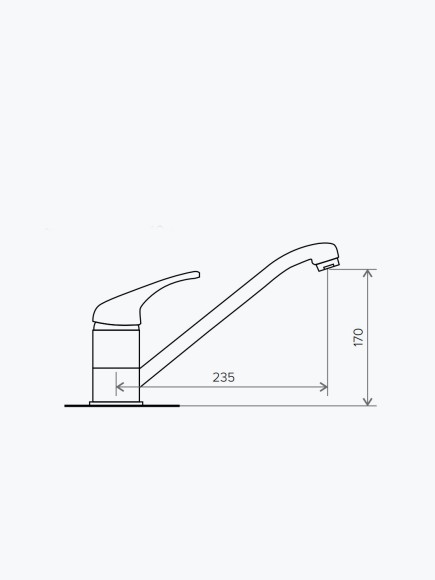 Смеситель кухонный POLYGRAN Низкий (терракот №307)