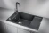 7806, ЧЁРНЫЙ, кухонная мойка, кварц