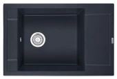 7806, ШВАРЦ (чёрный металлик), кухонная мойка, кварц