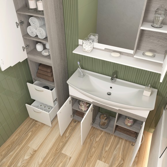 105 Зеркало-шкаф "Каскад 105" моринга