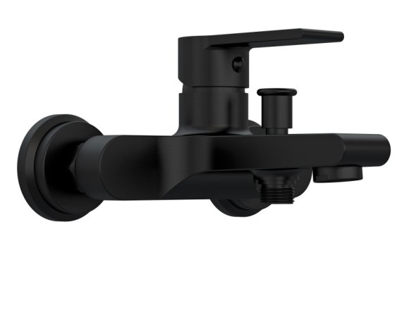 Смеситель для ванны BRASKO BLACK однорычажный черный Смеситель для ванны BRASKO BLACK однорычажный черный