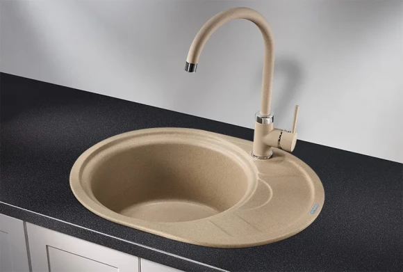 5802, ПЕСОК  кухонная мойка, кварц