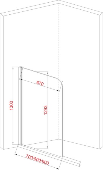 JY70 Душевое ограждение на ванну 90х130, прозрачное стекло JY70 Душевое ограждение на ванну 90х130, прозрачное стекло