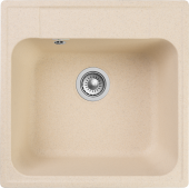 GRANFEST Мойка QUARZ 48  1-чаша 480*480мм бежевый арт.GF-Z-