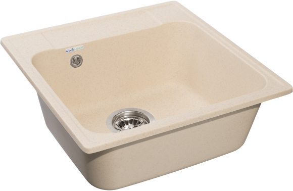 GRANFEST Мойка QUARZ 48  1-чаша 480*480мм бежевый арт.GF-Z-
