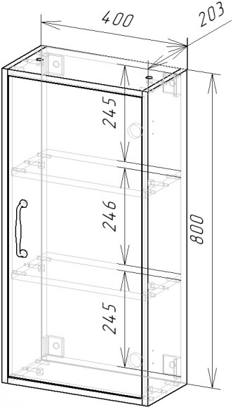 40 Шкаф навесной "Queens 40"