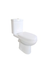 B03 Унитаз-компакт, безободковый, сиденье тонкое ДП, крепления, арматура, гориз. выпуск 