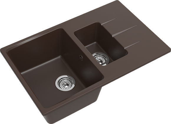EWIGSTEIN Мойка GERD 60KF  1,5-чаши+крыло 780*500мм шоколад арт.EW-