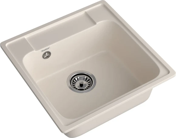 GRANFEST Мойка QUARZ 48  1-чаша 480*480мм белый арт.GF-Z-