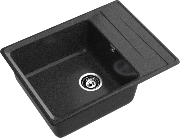 GRANFEST Мойка LEVEL 660L  1-чаша+крыло 660*500мм графит арт.GF-