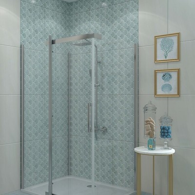 JY053 Душевое ограждение 80х120х185 прямоугольное (б/поддона), прозрачное стекло