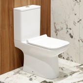 B04 Унитаз-компакт, безободковый, сиденье тонкое ДП, крепления, арматура, гориз. выпуск 