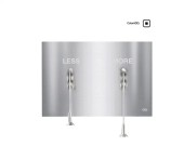 Панель механическая двойная OLI LESS IS MORE, металл хром матовый