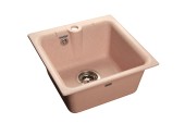 GRANFEST Мойка PRACTIК 420  1-чаша 417*417мм светло-розовый арт.GF-