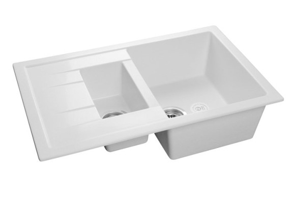 GRANFEST Мойка QUADRO 775KL  1,5-чаши+крыло 765*495мм иней арт.GF-