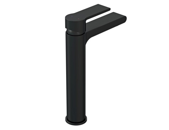 Смеситель для раковины высокий BRASKO BLACK однорычажный черный клик клак