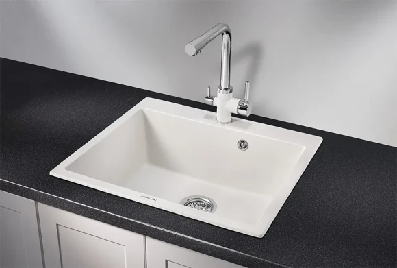 6001, АРКТИК (БЕЛЫЙ), кухонная мойка, кварц