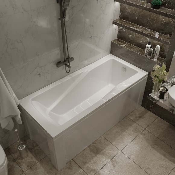 Комплект Акриловая ванна TIMO HELLA1575 150*75*63+Каркас + Слив-перелив+Фронтальная панель