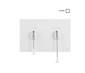 Панель механическая двойная OLI LESS IS MORE, металл белый