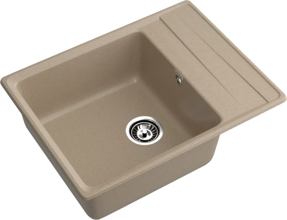 GRANFEST Мойка LEVEL 660L  1-чаша+крыло 660*500мм песочный арт.GF-