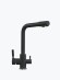 Смеситель кухонный POLYGRAN Высокий Дуо (Чёрный №16)
