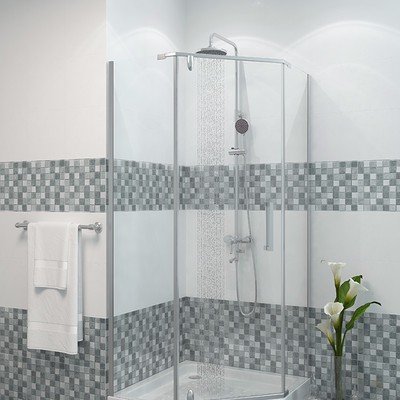 JY029 Душевое ограждение 100х100х185 трапеция (б/поддона), прозрачное стекло JY029 Душевое ограждение 100х100х185 трапеция (б/поддона), прозрачное стекло