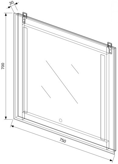 75 Зеркало " Gloria 75"