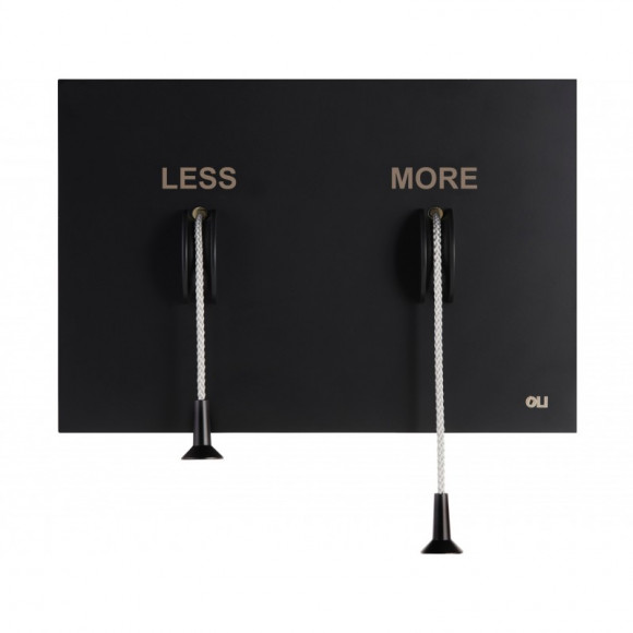 Панель механическая двойная OLI LESS IS MORE, металл черный