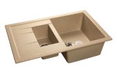 GRANFEST Мойка QUADRO 775KL 1,5-чаши+крыло 765*495мм песочный арт.GF- GRANFEST Мойка QUADRO 775KL 1,5-чаши+крыло 765*495мм песочный арт.GF-
