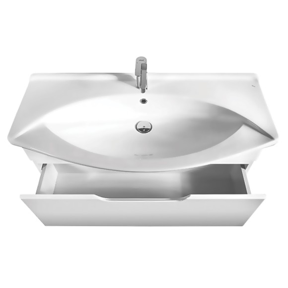 Тумба LAGUNA, 75 см, подвесная, 1 ящик, белый глянец