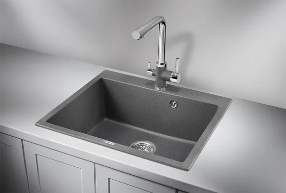 6001, ГРАФИТ (ЧЁРНО-СЕРЫЙ), кухонная мойка, кварц 6001, ГРАФИТ (ЧЁРНО-СЕРЫЙ), кухонная мойка, кварц