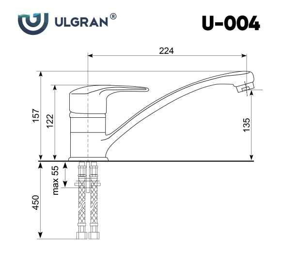 Смеситель Ulgran U-004-307, терракот Смеситель Ulgran U-004-307, терракот