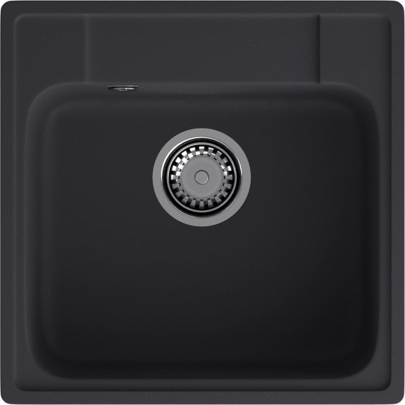 GRANFEST Мойка QUARZ 48  1-чаша 480*480мм черный арт.GF-Z-