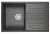 8002, ЧЁРНЫЙ, кухонная мойка, кварц
