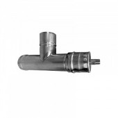 Дымоход из нерж. стали, тройник одностенный F80, 90 град. с конденсатоотводчиком kiturami Дымоход из нерж. стали, тройник одностенный F80, 90 град. с конденсатоотводчиком kiturami