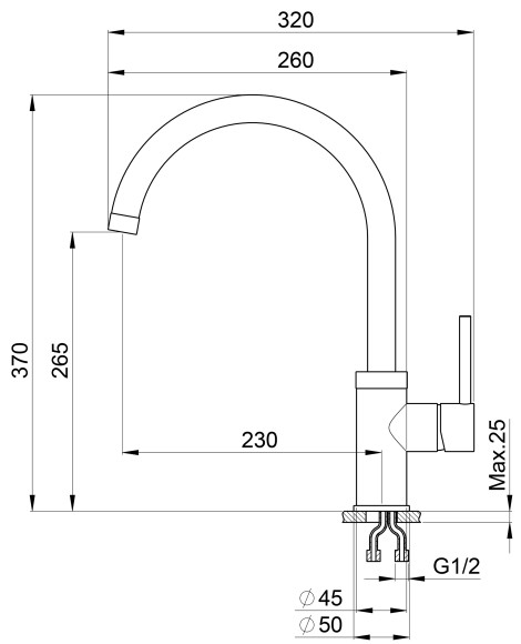2125, ПИРИТ, СМЕСИТЕЛЬ КУХОННЫЙ 2125, ПИРИТ, СМЕСИТЕЛЬ КУХОННЫЙ