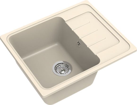 EWIGSTEIN Мойка ELEGANT 45F  1-чаша+крыло 580*480мм крем арт.EW-