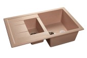 GRANFEST Мойка QUADRO 775KL 1,5-чаши+крыло 765*495мм светло-розовый арт.GF- GRANFEST Мойка QUADRO 775KL 1,5-чаши+крыло 765*495мм светло-розовый арт.GF-